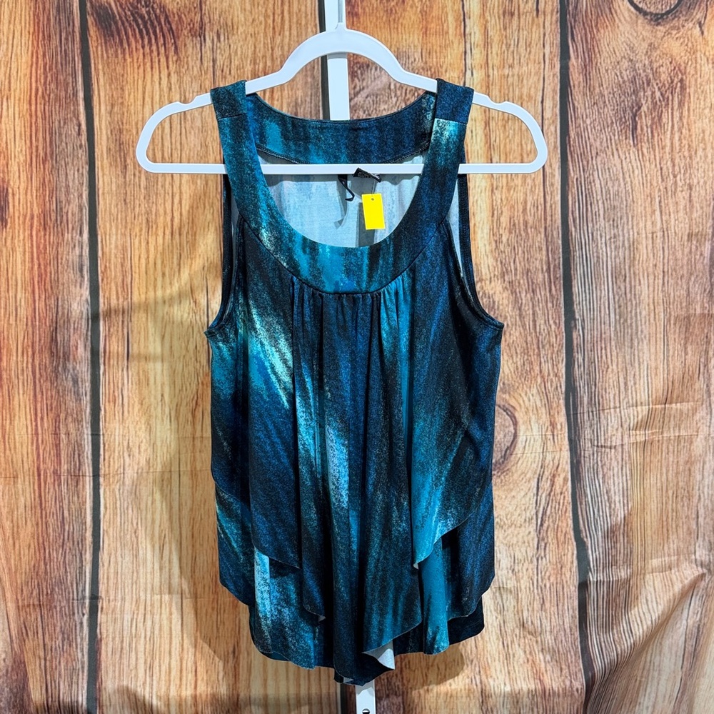 New Directions Ruffle Front Sleeveless Blouse Size XL